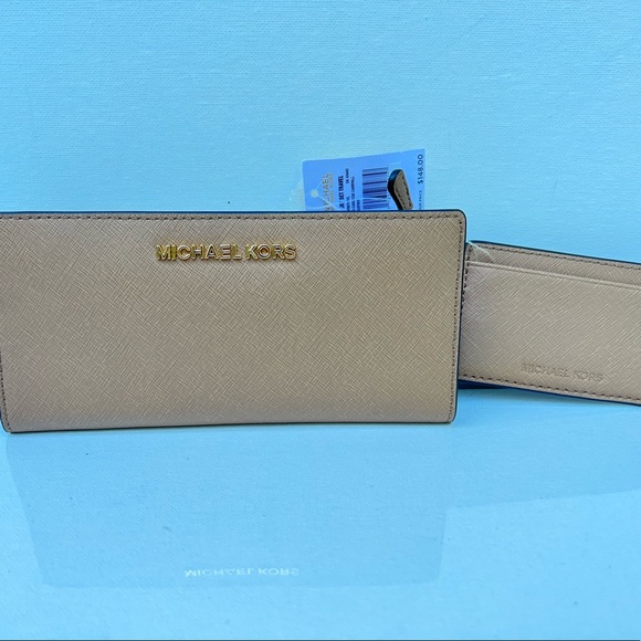 Michael Kors Jet Set Travel Card Case Wallet Khaki - Picture 4 of 11